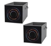 FHESDCW Mysterious Cosmic Black Agujeros Caja de almacenamiento plegable con asas, cubos de almacenamiento Oxford duraderos, 2 unidades plegables para el hogar, estante, oficina, viajes