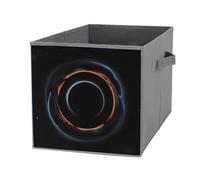 FHESDCW Mysterious Cosmic Black Hole Caja de almacenamiento plegable con asas, cubos de almacenamiento Oxford duraderos, 1 unidad organizador plegable para el hogar, estante, oficina, viajes