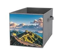 FHESDCW The Great Wall of China - Caja de almacenamiento plegable con asas, cubos de almacenamiento Oxford duraderos, 1 organizador de armario plegable para el hogar, estante, oficina, viajes