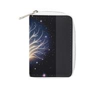 FHESDCW The Tree of Psychic Life - Tarjetero de cuero para tarjetas de crédito con 20 ranuras para tarjetas, monedero pequeño con cremallera