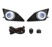 FHFB Faro Antiniebla Luz de circulación diurna DRL Angel Eyes, faro antiniebla LED para Toyota Corolla Altis 2008, 2009 y 2010, luz halógena conducción automática Luces Antiniebla(White White Rings)
