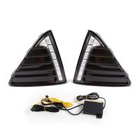 FHFB Faro Antiniebla Luz De Circulación Diurna LED Antiniebla Con Cubierta Y Luces Intermitentes Amarillas Superbrillante Para Ford Para Focus 3 MK3 2012-2015 Luces Antiniebla