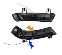 FHFB Intermitentes Dinámicos Led Espejo Luz LED Señal Giro Dinámica Coche Indicador Intermitente Espejo Lateral Para VW Para GOLF 5 Para GTI Para Jetta MK5 Para Passat B5. B6(Blue -Yellow)