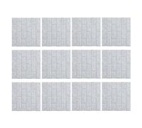 FHGSPQWM 12 paneles cuadrados con patrón de ladrillo que absorben el sonido, panel de cancelación de ruido para pared, techo, tratamiento acústico y cancelación de ruido