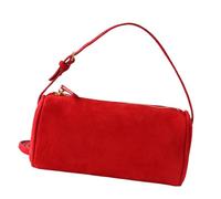 FHGSPQWM 2025 - Bolso de mano de ante de primera calidad, asa ergonómica, bolsa cruzada de hombro esencial para uso diario, elegante bolsa de trabajo para mujer, Red, One Size