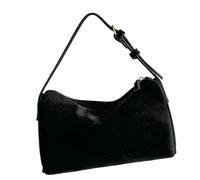 FHGSPQWM 2025 - Bolso de mano de ante de primera calidad, asa ergonómica, bolsa cruzada de hombro esencial para uso diario, elegante bolsa de trabajo para mujer, Black, One Size