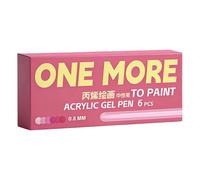 FHGSPQWM 6 bolígrafos de gel acrílico coloridos retráctiles de gel acrílico con punta de aguja de 0,8 mm para diarios de viaje, bocetos y toma de notas, marcadores de artista
