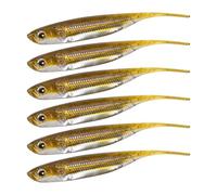 FHGSPQWM 6 señuelos flotantes suaves, cebos artificiales, cola de aguja, señuelos de pesca artificiales suaves