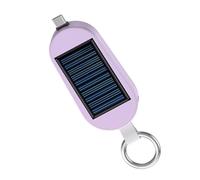 FHGSPQWM Adaptador de carga solar portátil con entrada tipo C y salida USB para teléfonos inteligentes y dispositivos pequeños sobre la marcha llavero solar colgante