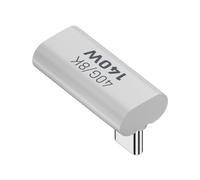 FHGSPQWM Adaptador tipo C de 140 W, 40 G, 8 K, conector USB C para portátiles, teléfonos inteligentes y tabletas, carga de alta velocidad y transferencia de datos, conector de aleación de aluminio