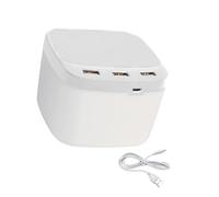 FHGSPQWM Base de carga montada en escritorio con soporte para bolígrafo y 3 puertos adaptadores USB 2.0 con LED para conexión y almacenamiento, base de expansión USB con almacenamiento para bolígrafos