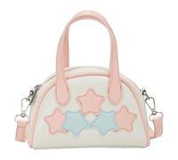 FHGSPQWM Bolso bandolera de piel sintética para mujer, exquisito bolos, compras, citas, hombro cruzado, exquisito, bolos, estrella de cinco puntas, White