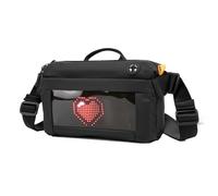 FHGSPQWM Bolso bandolera LED para hombres y mujeres, bolso cruzado impermeable, mochila con asa superior, bolsos pequeños, mochila de regalo, Black, Mass Beauty