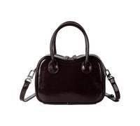 FHGSPQWM Bolso cruzado de piel sintética para mujer, bolso de bolos de mano con correa ajustable para el trabajo y el ocio, bolso cruzado de piel sintética, café