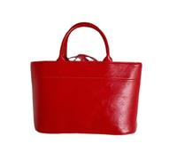 FHGSPQWM Bolso de compras coreano de piel sintética de gran capacidad para mujer, elegante, cierre de corbata, bolso de color para viajes, fiestas, trabajo, Red