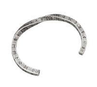 FHGSPQWM Brazalete de acero inoxidable con diseño de runas para hombre abierto en acero inoxidable con diseños vintage