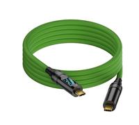 FHGSPQWM Cable de carga tipo C de doble cabezal de 100 W con pantalla digital LED estética, función de transferencia de video 8K, mejora la conexión del cable de pantalla