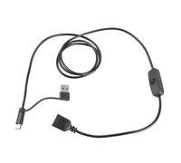 FHGSPQWM Cable de extensión de alimentación USB tipo CREATE y A a hembra integrado en cambio para ventilador de refrigeración, lámpara LED, 3 mediciones macho para crear extensión de carga macho
