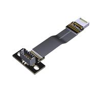FHGSPQWM Cable USB 3.2 tipo E macho a hembra, cable de extensión de panel frontal de datos de alta velocidad, cable plano tipo E macho a hembra
