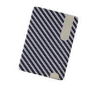 FHGSPQWM Cartera simple con acabado de fibra de carbono permanente para hombre, plan compacto con capacidad para 10 diseños de efectivo seguro y atractivo, delgado bolsillo frontal, gris oscuro