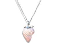 FHGSPQWM Collar o pendientes de resina de fresa dulce, perfectos para amores en cumpleaños, vacaciones, celebraciones especiales con cuidado, collar y pendientes de resina de fresa, necklace, como se