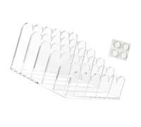 FHGSPQWM Contenedor de papel vertical para uso en teletrabajo, planificador de documentos de poliacrilato, almacenamiento de facturas de correo, ahorro de espacio, estante para cartas