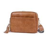 FHGSPQWM Elegante bolsa de flecos no conformista, impermeable, plan fino, excelente para excursiones informales, rudimentos diarios, elegante bolso vintage para mujer, Brown