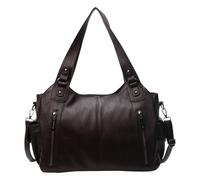 FHGSPQWM Elegante bolsa para axilas para mujer, gran capacidad, para viajes, a la moda, de piel sintética, cruzada, para compras, axilas, café