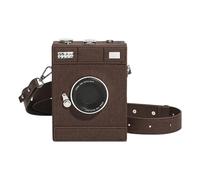 FHGSPQWM Elegante bolso de hombro para cámara, aspecto retro, bolso de noche, correa ajustable, accesorio de moda, bandolera retro, café