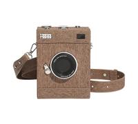 FHGSPQWM Elegante bolso de hombro para cámara, aspecto retro, bolso de noche, correa ajustable, accesorio de moda, bandolera retro, Khaki