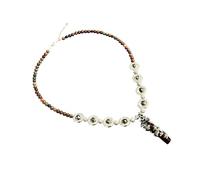 FHGSPQWM Elegante collar cultural Tunhuang rojo de longitud ajustable con colgante de dragón de aleación detallada, cadena de clavícula artística