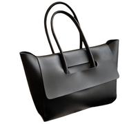 FHGSPQWM Elegante y práctica bolsa de poliuretano de gran capacidad para mujer con amplio hombro de almacenamiento, perfecta para el trabajo y viajes, gran capacidad y fácil de limpiar, versátil
