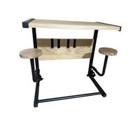 FHGSPQWM Estante de exhibición de equipo de motocicleta con base antideslizante, estante de almacenamiento de estructura de metal de madera para decoración del hogar, garaje, soporte de almacenamiento