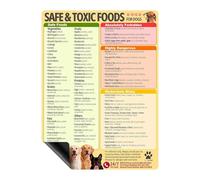 FHGSPQWM Guía de alimentos para perros, comida segura y tóxica para dueños de mascotas con punta nutricional, impermeable, resistente a la humedad