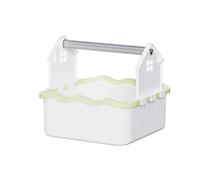 FHGSPQWM Inodoro montado en jaula de aviar con construcción de ABS para gestión de residuos sanitarios, inodoro para entrenamiento de aves de mascotas