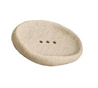 FHGSPQWM Jabonera con textura de piedra de arena con drenaje rápido para uso doméstico, bandeja de jabón para baño, ahorra espacio, con drenaje rápido