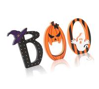 FHGSPQWM Juego de 3 figuras decorativas de roble de Halloween para manifestación de murciélagos, para incidentes de teletrabajo, múltiples usos, juego de exhibición de Halloween