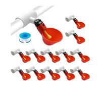 FHGSPQWM Juego de 48 piezas de accesorios de riego de granja, cuencos y conectores a lo largo de cinta selladora para el cuidado profesional del ganado, riego higiénico de aves de corral