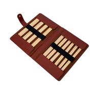 FHGSPQWM Juego de agujas de tejer puntiagudas de madera de 20 cm de largo, doble extremo con estuche para juego ligero