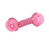 FHGSPQWM Juguete de cuerda de algodón para mascotas con 2 bolas de limpieza para cachorros con mango antideslizante para múltiples tiempos de juego de mascotas, bola de nudo de cuerda de algodón