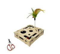 FHGSPQWM Juguete interactivo de madera para rascar con laberintos divertidos para el cuidado de las uñas, juego de enriquecimiento mental, entretenimiento y limpieza simple de muebles, laberintos de