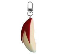 FHGSPQWM Llavero de frutas de conejo con dije de aleación de PVC para bolsa, mochila y accesorios de equipaje, decoración de moda, llavero de frutas de PVC, rojo oscuro
