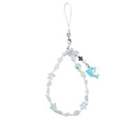 FHGSPQWM Llavero hecho a mano inspirado en Blue Marine Stone de Sustainable Stone, ideal para bolsos, mochilas y decoración de coche, llavero de piedra natural resistente, Delfín, Talla única