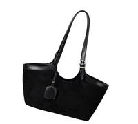 FHGSPQWM Moderno bolso de hombro estructurado de gamuza, espacioso bolsillo principal, diseño ergonómico, para profesionales, a la moda, casual, para desarmar, Black, One Size