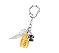 FHGSPQWM Pet MemorialS - Cadena de cremación con llavero protector de acero inoxidable