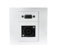 FHGSPQWM Placa frontal de video de 86 tipos integrados/3 pines hembra, toma de pared para el hogar, fácil instalación, panel alternativo