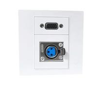 FHGSPQWM Placa frontal de video de 86 tipos integrados/3 pines hembra, toma de pared para el hogar, fácil instalación, panel alternativo