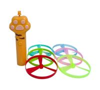 FHGSPQWM Platillo volador eléctrico LED para mascotas, gatos, entretenimiento, motor silencioso y efecto brillante, para aburrimiento, platillo volador automático con carga USB y luz LED