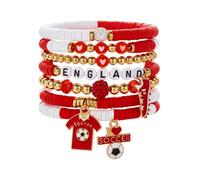 FHGSPQWM Pulseras elásticas de fútbol con colgantes de balón de fútbol, accesorios de espíritu de equipo, temática de fútbol, One Size, como se describe