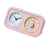 FHGSPQWM Temporizador visual silencioso multifuncional con doble pantalla, reloj despertador, herramienta de gestión del tiempo para cocinar y estudiar, reloj de pantalla doble